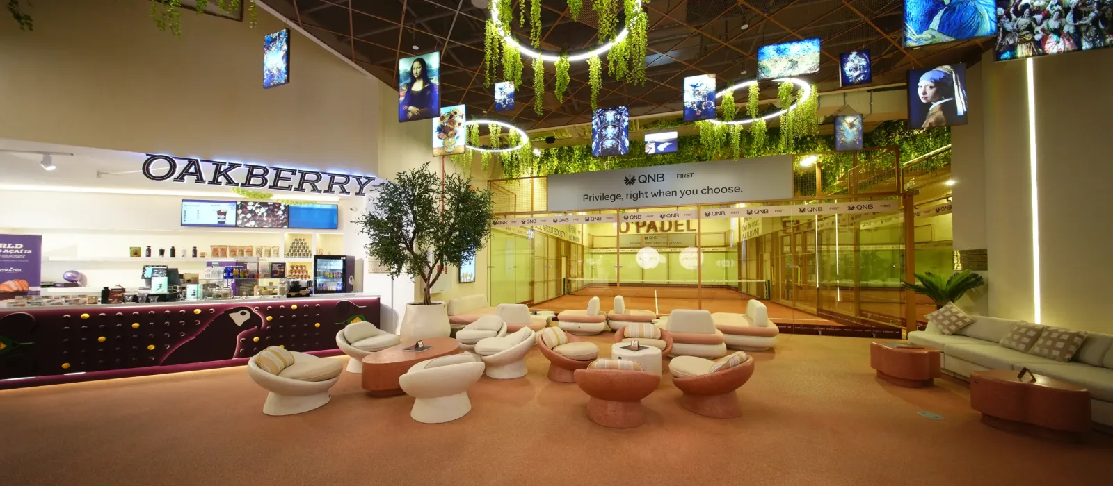 O'Wellness Sky lounge ve Oakberry kafe alanı