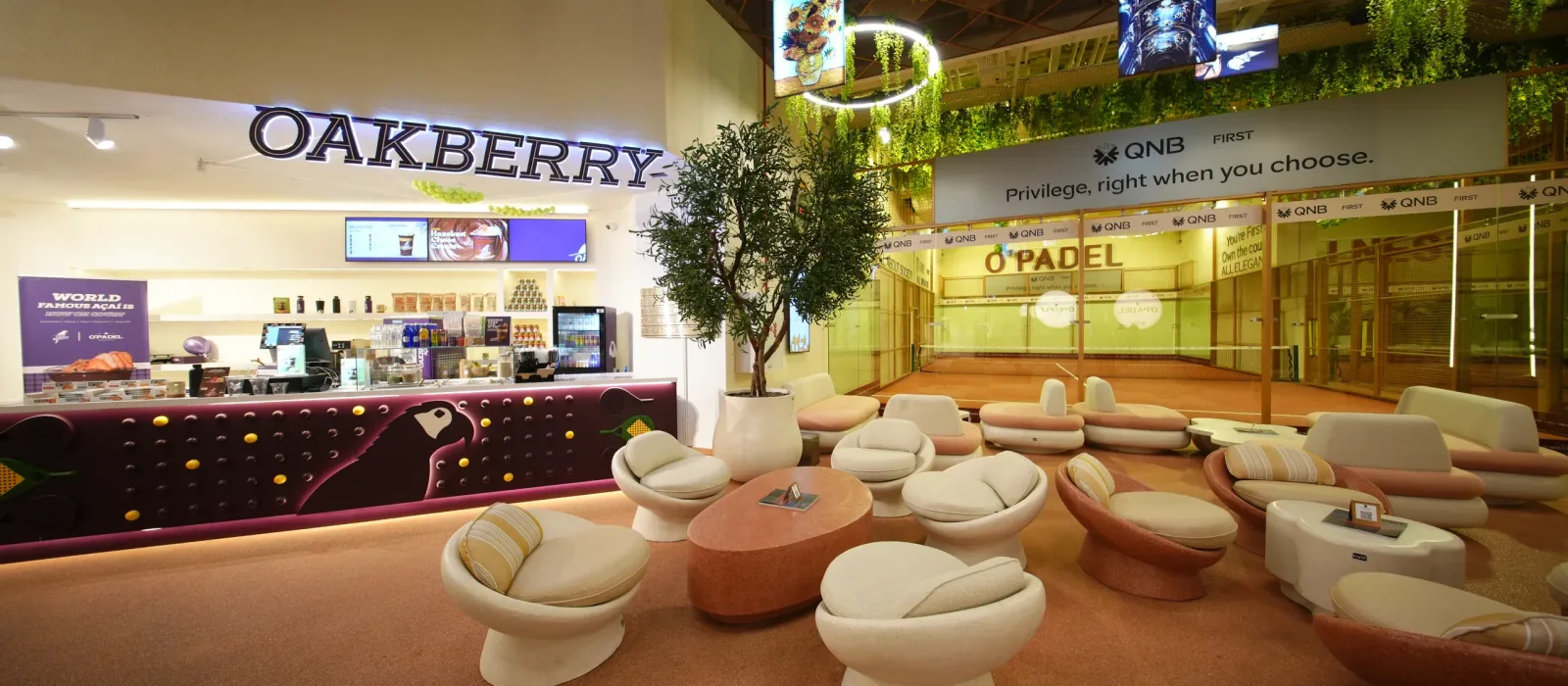 O'Wellness Sky lounge and Oakberry café area
