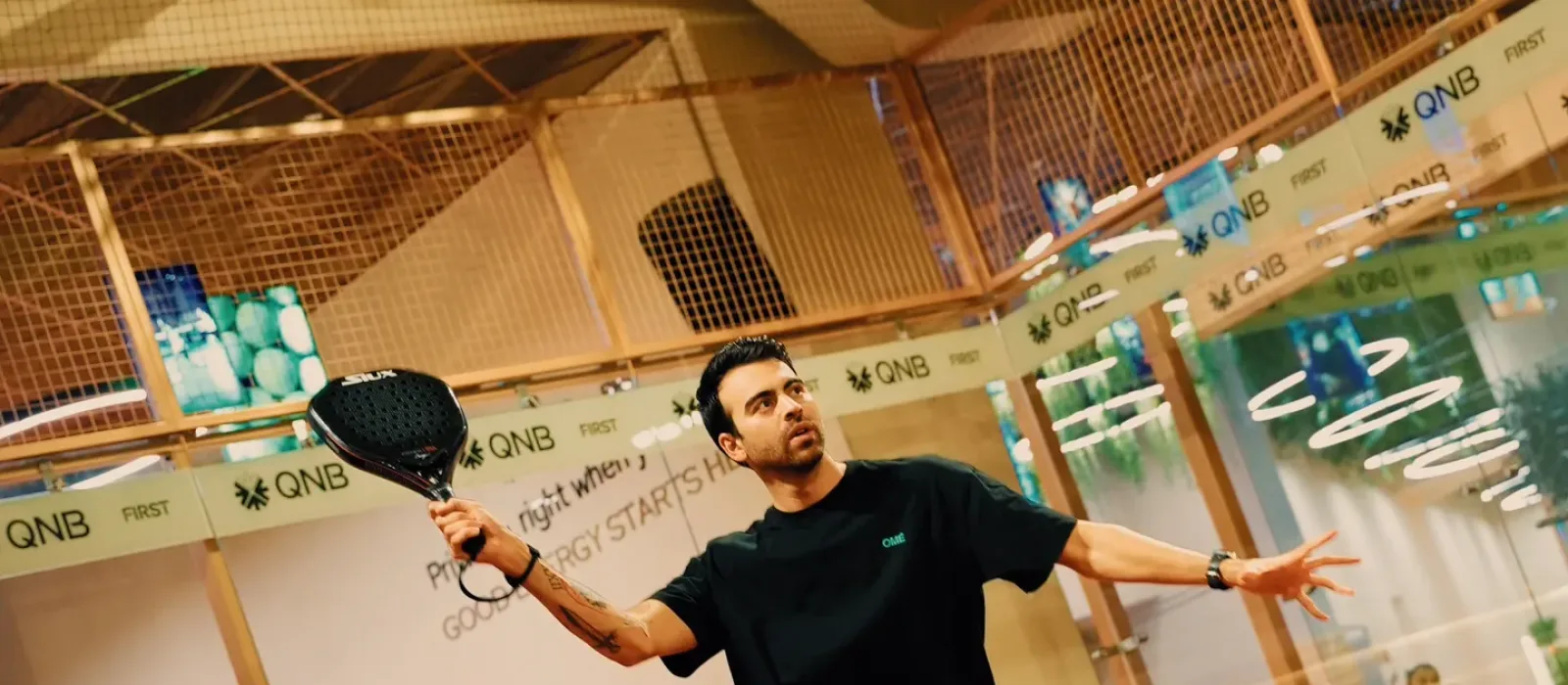 O'Padel Sky kortunda padel vuruşu